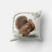 ヴィンテージ感謝祭トルコイラストレーション クッション (裏面)