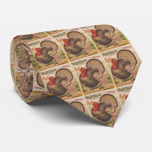 ヴィンテージ感謝祭トルコイラストレーション（1891年） ネクタイ (ロール)