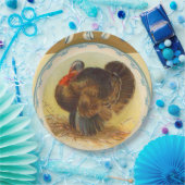 ヴィンテージ感謝祭トルコホリデー紙プレート ペーパープレート (パーティー)