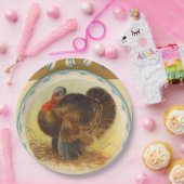 ヴィンテージ感謝祭トルコホリデー紙プレート ペーパープレート (パーティー)