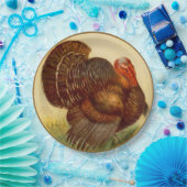 ヴィンテージ感謝祭トルコホリデー紙プレート ペーパープレート (パーティー)