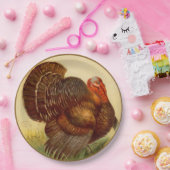 ヴィンテージ感謝祭トルコホリデー紙プレート ペーパープレート (パーティー)