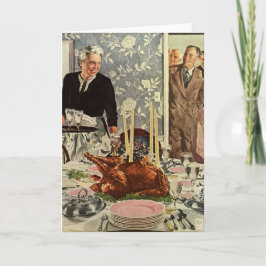 ヴィンテージ感謝祭トルコ家族との夕食 シーズンカード