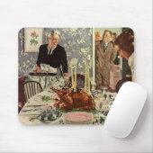 ヴィンテージ感謝祭トルコ家族との夕食 マウスパッド (マウス)