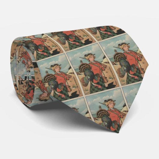 ヴィンテージ感謝祭トルコ狩り(1904) ネクタイ (ロール)