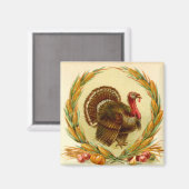 ヴィンテージ感謝祭トルコ角磁石 マグネット (正面/裏面)