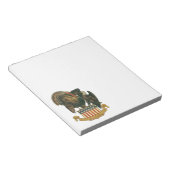 ヴィンテージ感謝祭トルコ、イーグル、アメリカ国旗 ノートパッド (アングル)