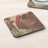 ヴィンテージ感謝祭トルコ コースター (左側)