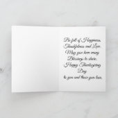 ヴィンテージ感謝祭トルコ シーズンカード (内部)