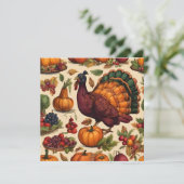 ヴィンテージ感謝祭トルコ シーズンカード (スタンド正面)