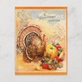 ヴィンテージ感謝祭トルコ シーズンポストカード (正面)