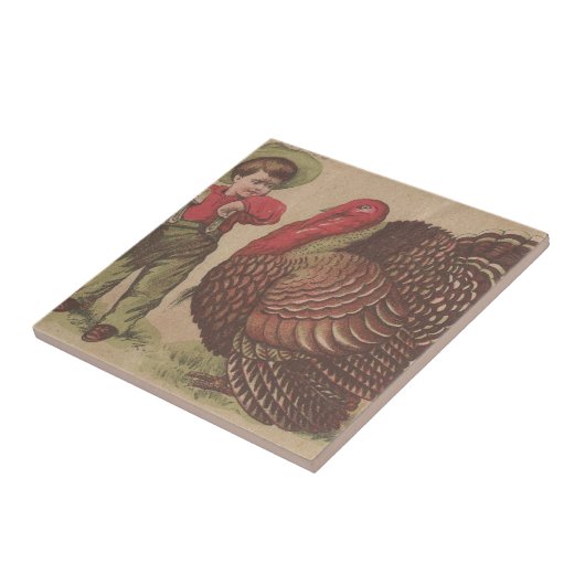 ヴィンテージ感謝祭トルコ タイル (側面)