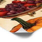 ヴィンテージ感謝祭トルコ ポスター (コーナー)