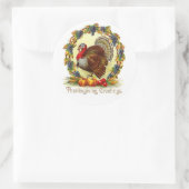 ヴィンテージ感謝祭トルコ ラウンドシール (バッグ)