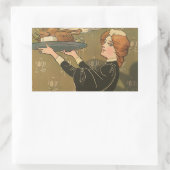 ヴィンテージ感謝祭ビクトリアントルコ 長方形シール (バッグ)