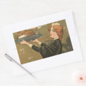 ヴィンテージ感謝祭ビクトリアントルコ 長方形シール (封筒)