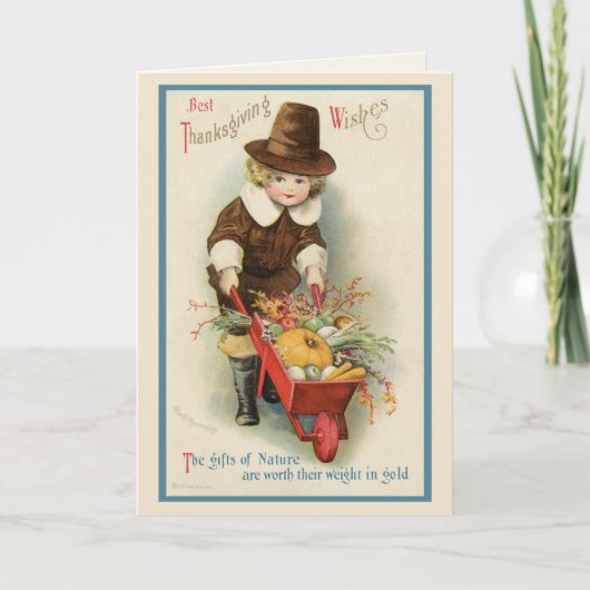 ヴィンテージ感謝祭ピルグリムボーイカスタム シーズンカード (正面)