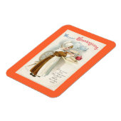 ヴィンテージ感謝祭ピルグリム調理師 マグネット (左側)