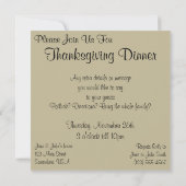 ヴィンテージ感謝祭ファミリーディナー招待状 招待状 (裏面)