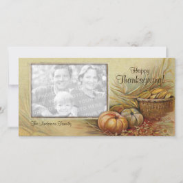 ヴィンテージ感謝祭フォトカード シーズンカード