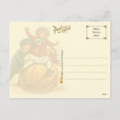 ヴィンテージ感謝祭フロリック シーズンポストカード (裏面)