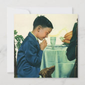 ヴィンテージ感謝祭ボーイことわざグレース招待状 招待状 (正面)