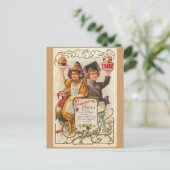 ヴィンテージ感謝祭メニュー ポストカード (スタンド正面)