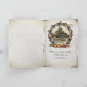 ヴィンテージ感謝祭リースハーベストシーン シーズンカード (内部)