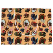 ヴィンテージ感謝祭七面鳥 ラージペーパーバッグ (裏面)