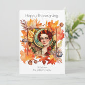 ヴィンテージ感謝祭招待状 招待状 (スタンド正面)