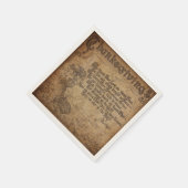 ヴィンテージ感謝祭祈りの言葉 スタンダードカクテルナプキン (角)