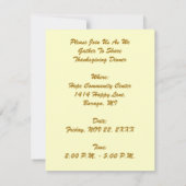 ヴィンテージ感謝祭秋コーンシーブス招待状 招待状 (裏面)