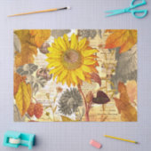 ヴィンテージ感謝祭紅葉ひまわり 薄葉紙 (クラフト)