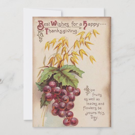 ヴィンテージ感謝祭 シーズンカード (正面)