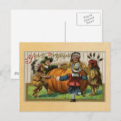 ヴィンテージ感謝祭 シーズンポストカード (正面/裏面)