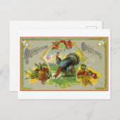 ヴィンテージ感謝祭 シーズンポストカード (正面/裏面)