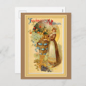 ヴィンテージ感謝祭 シーズンポストカード (正面/裏面)