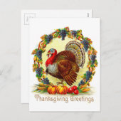 ヴィンテージ感謝祭 シーズンポストカード (正面/裏面)