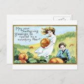 ヴィンテージ感謝祭 シーズンポストカード (正面/裏面)