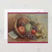 ヴィンテージ感謝祭 シーズンポストカード (正面/裏面)