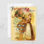 ヴィンテージ感謝祭 シーズンポストカード (正面/裏面)