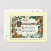 ヴィンテージ感謝祭 シーズンポストカード (正面/裏面)