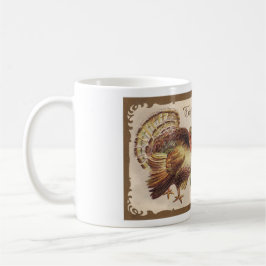 ヴィンテージ感謝祭,トルコ,ピルグリムガール コーヒーマグカップ