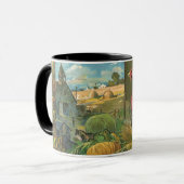 ヴィンテージ感謝祭、トルコon the Farm マグカップ (正面左)