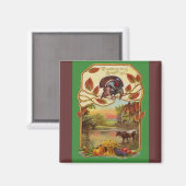 ヴィンテージ感謝祭 マグネット (正面/裏面)