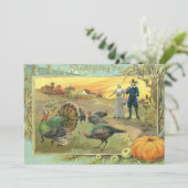 ヴィンテージ感謝祭(七面鳥と巡礼者) シーズンカード (スタンド正面)