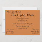 ヴィンテージ感謝祭（七面鳥と巡礼者） 招待状 (裏面)