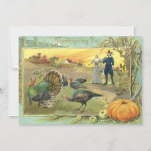 ヴィンテージ感謝祭（七面鳥と巡礼者）
