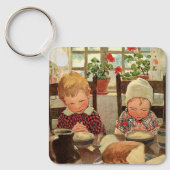 ヴィンテージ感謝祭、感謝の子ども キーホルダー (正面)