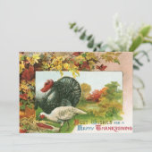 ヴィンテージ感謝祭、野生の七面鳥の秋の色 シーズンカード (スタンド正面)